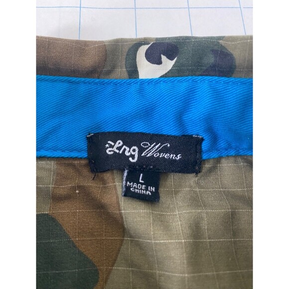 LRG Wovens Collection Mens Size Large Shirt Green Wolfland Button Down Camo - Picture 12 of 16